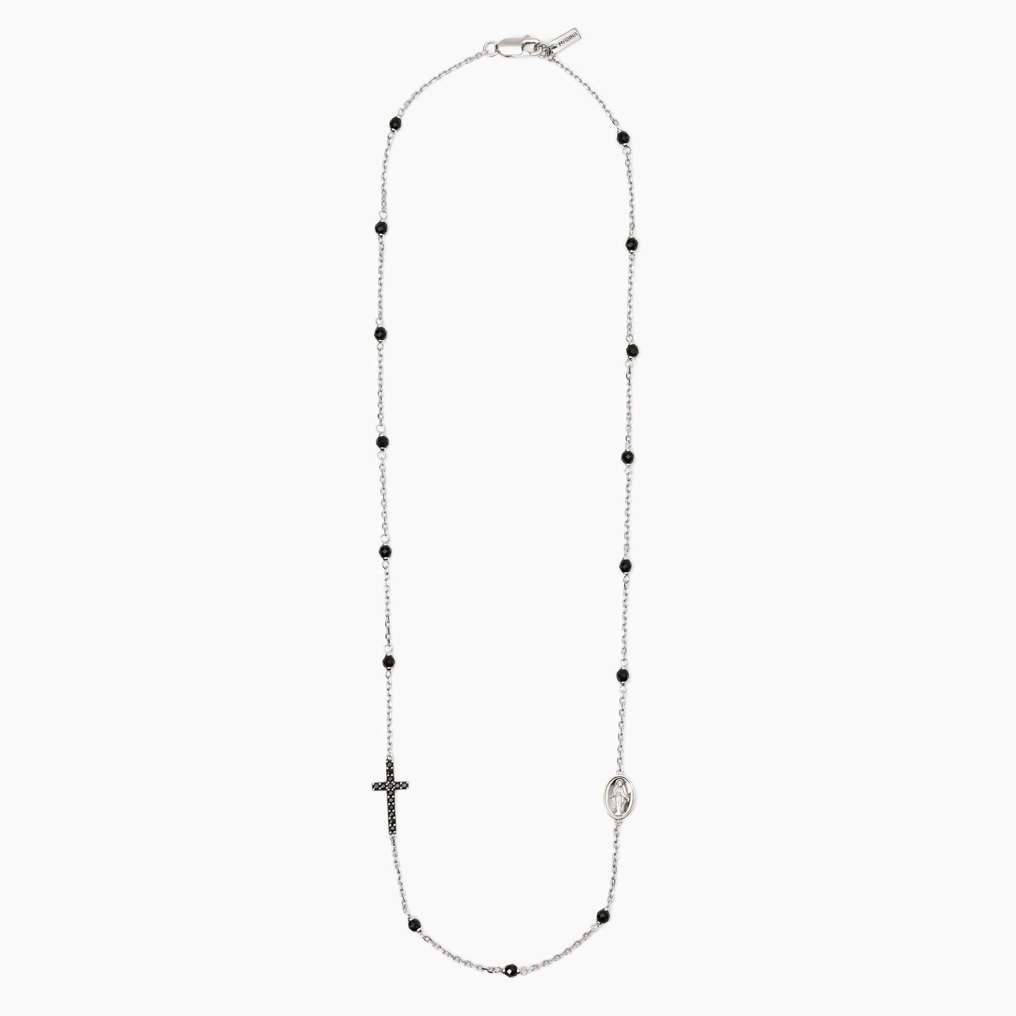 Mabina Uomo - Collana uomo in argento con croce e Madonnina Mystical - 553680