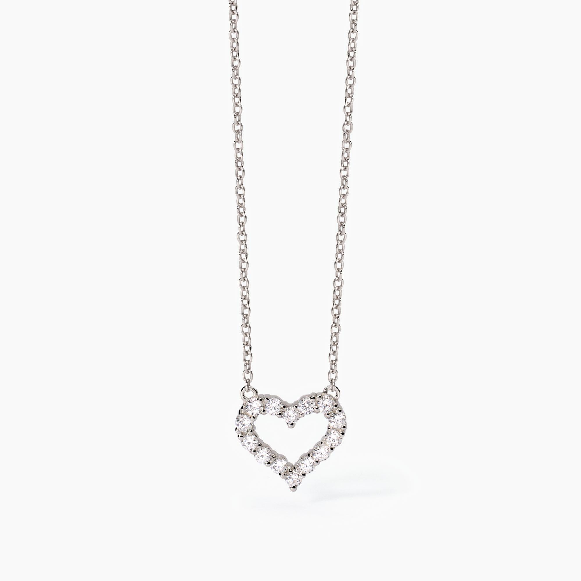 Mabina Donna - Girocollo in argento con cuore e zirconi HAPPY LOVE - 553681