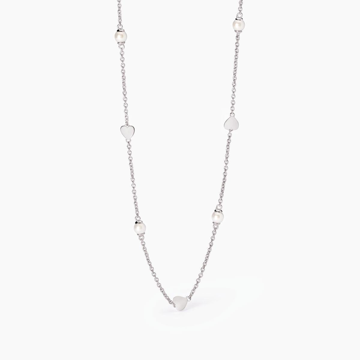 Mabina Donna - Girocollo con cuori e perle Sky Love - 553705