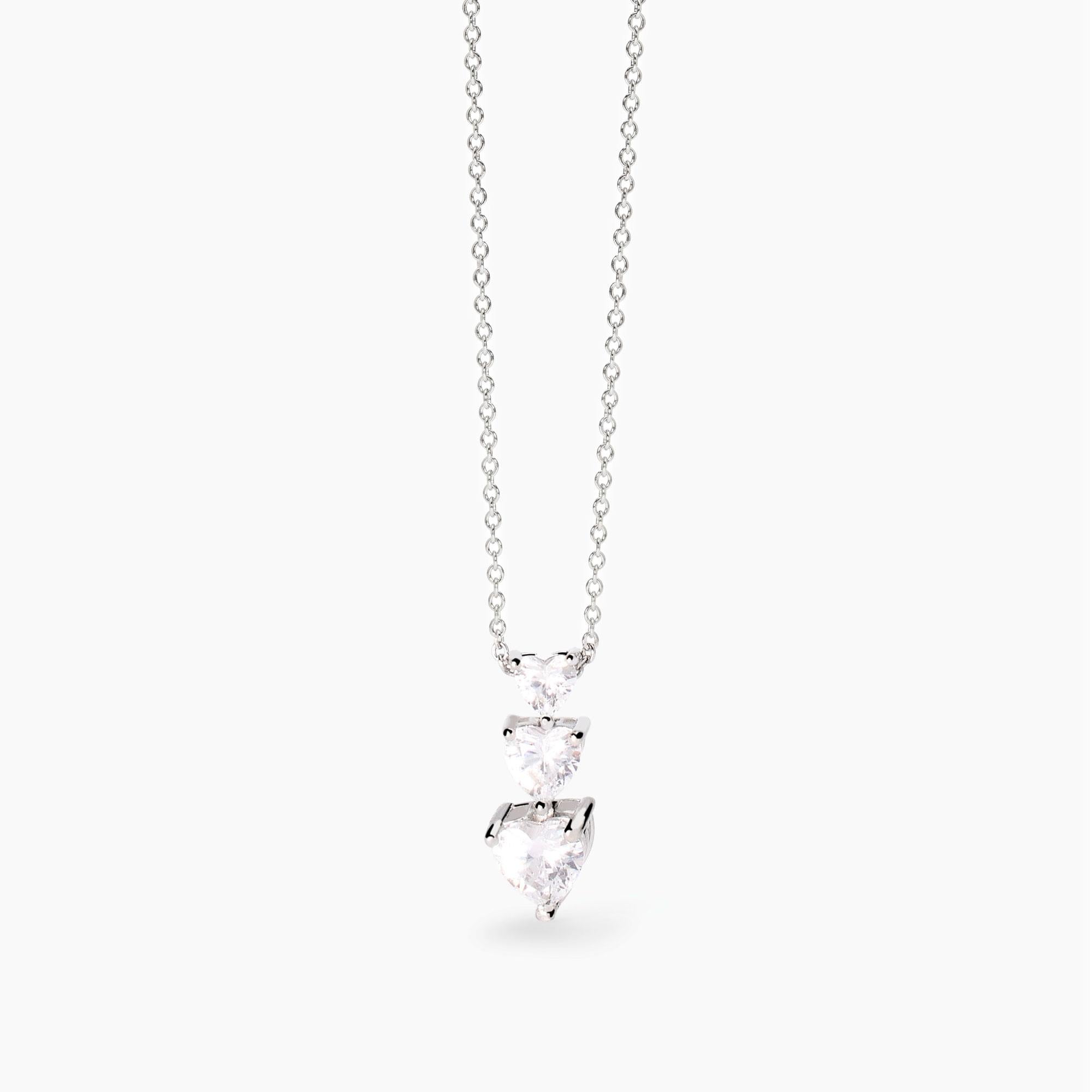 Mabina Donna - Girocollo in argento con zirconi cuore Lovely - 553743