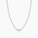 Mabina Donna - Collana con punto luce tondo in diamante lab-grown 0,03 carati, 0.14ct - 553806