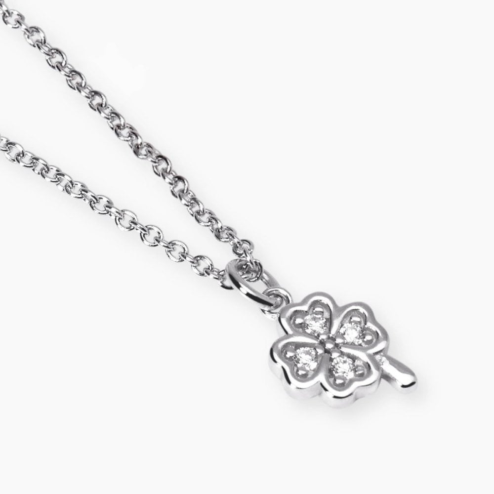 Mabina Donna - Collana quadrifoglio in argento e diamanti lab-grown, 0.04ct - 553809