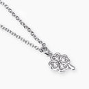 Mabina Donna - Collana quadrifoglio in argento e diamanti lab-grown, 0.04ct - 553809