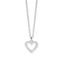 Mabina Donna - Collana cuore in argento e diamanti lab-grown, 0.18ct - 553811