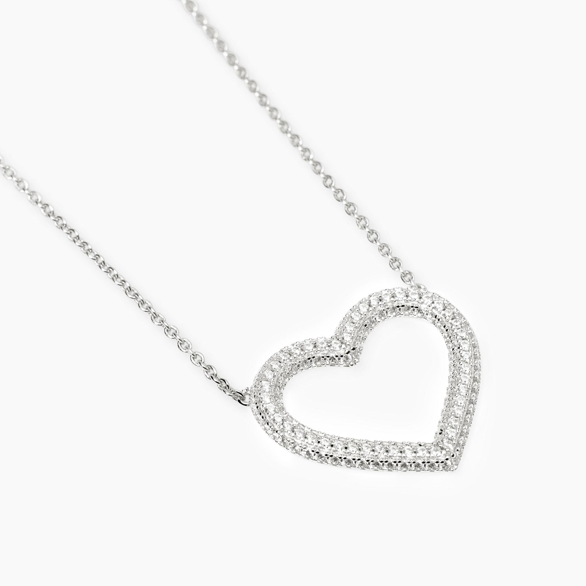 Mabina Donna - Girocollo con cuore in zirconi VERA - 553832