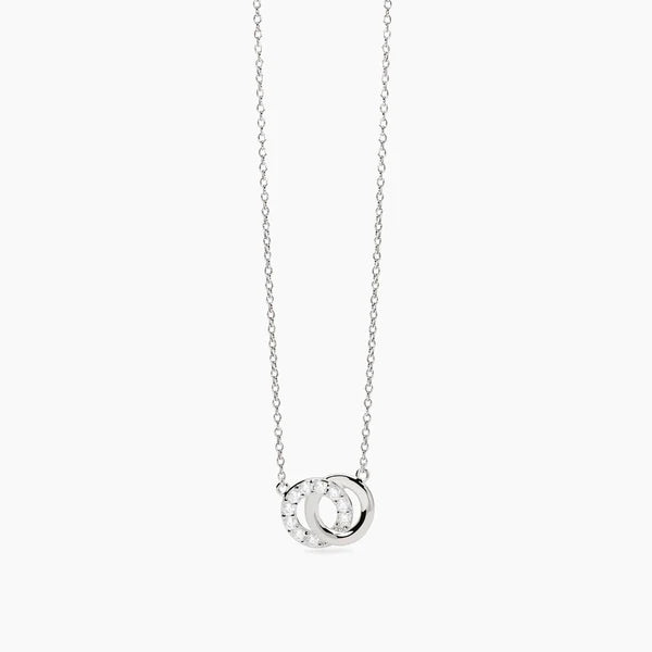 Mabina Donna - Collana in argento con pendente doppio cerchio - 553833
