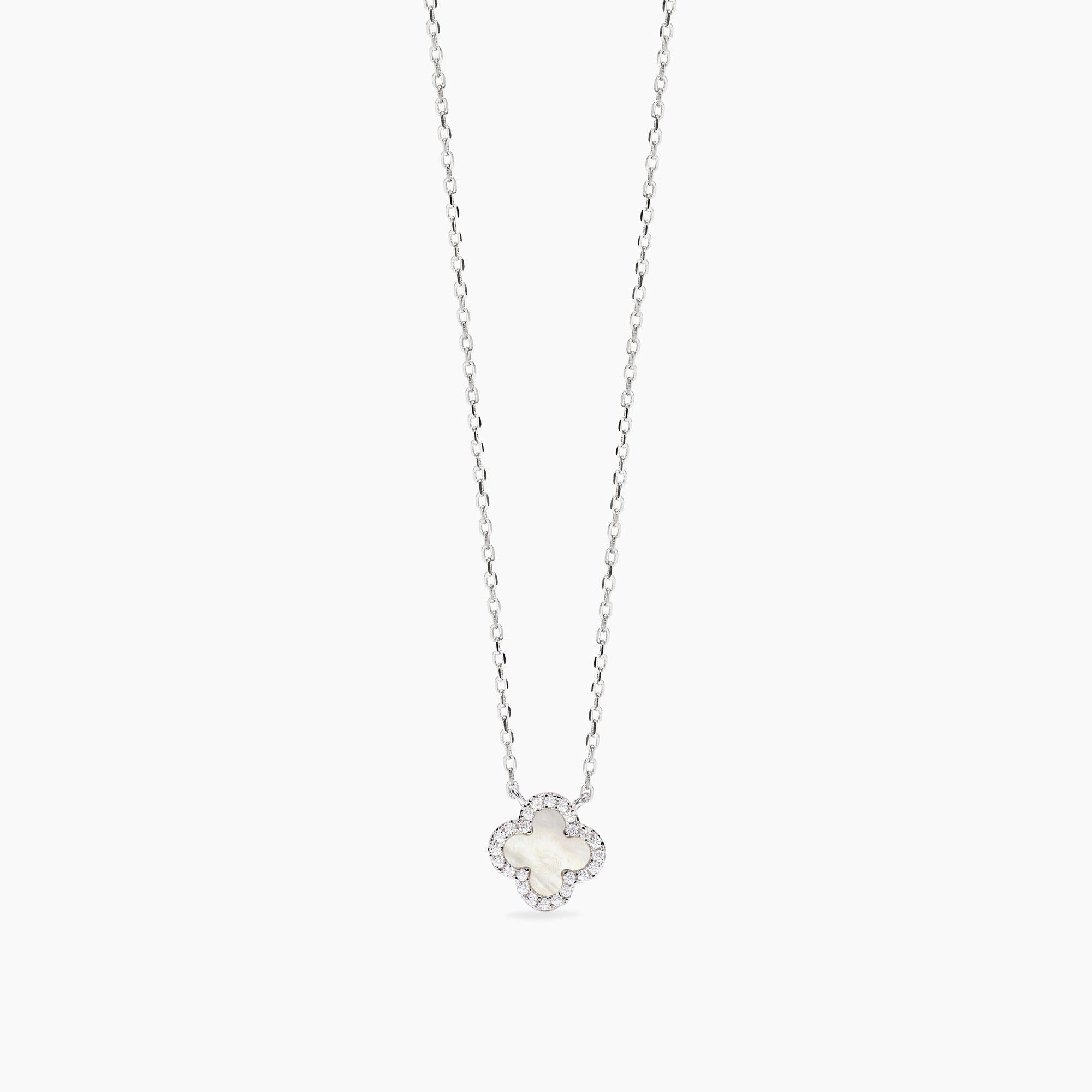 Mabina Donna - Girocollo con fiore in madreperla, JASMINE - 553843