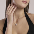 Mabina Donna - Girocollo con pendente a cuore in zirconi bianchi REGINA DI CUORI - 553855