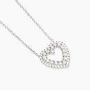 Mabina Donna - Girocollo con pendente a cuore in zirconi bianchi REGINA DI CUORI - 553855