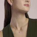 Mabina Donna - Girocollo con pendente con acquamarina sintetica taglio cuore e zirconi ROUGE - 553859