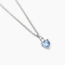 Mabina Donna - Girocollo con pendente con acquamarina sintetica taglio cuore e zirconi ROUGE - 553859
