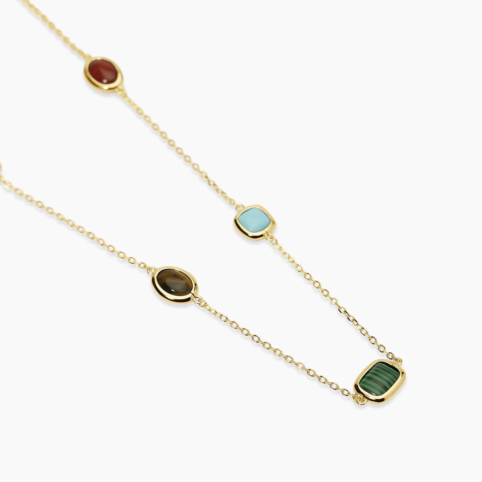 Mabina Donna - Girocollo in argento dorato con pietre multicolor GIULIETTA - 553892