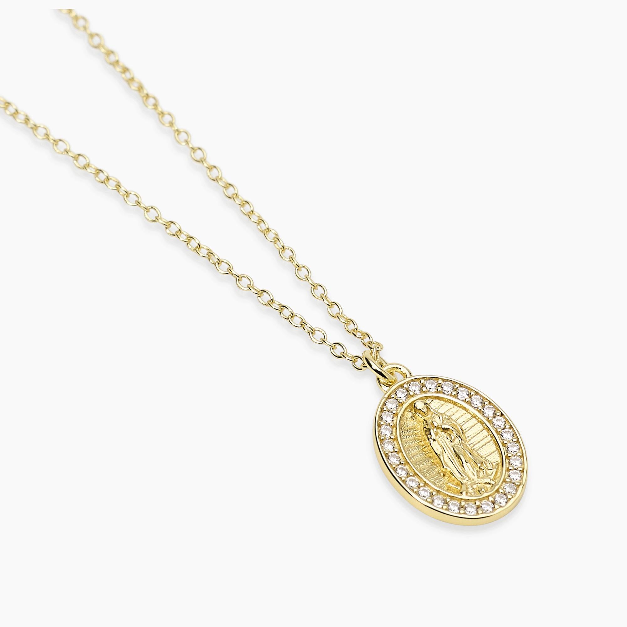 Mabina Donna - Girocollo in argento dorato con pendente Madonnina LADY MADONNA - 553895