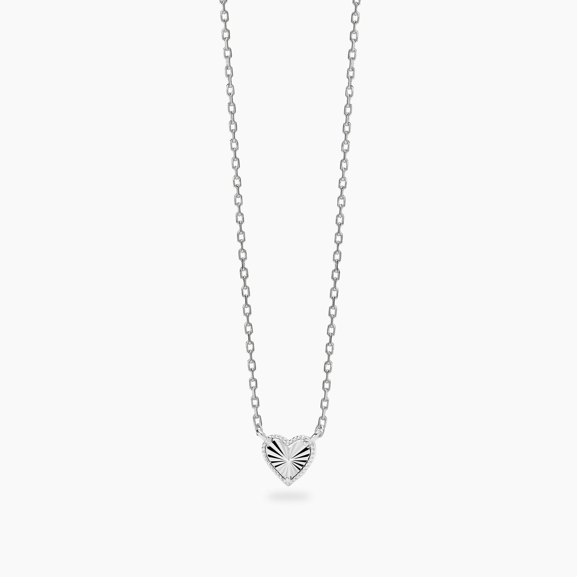 Mabina Donna - Girocollo in argento con catena forzatina e cuore VOILÀ - 553904