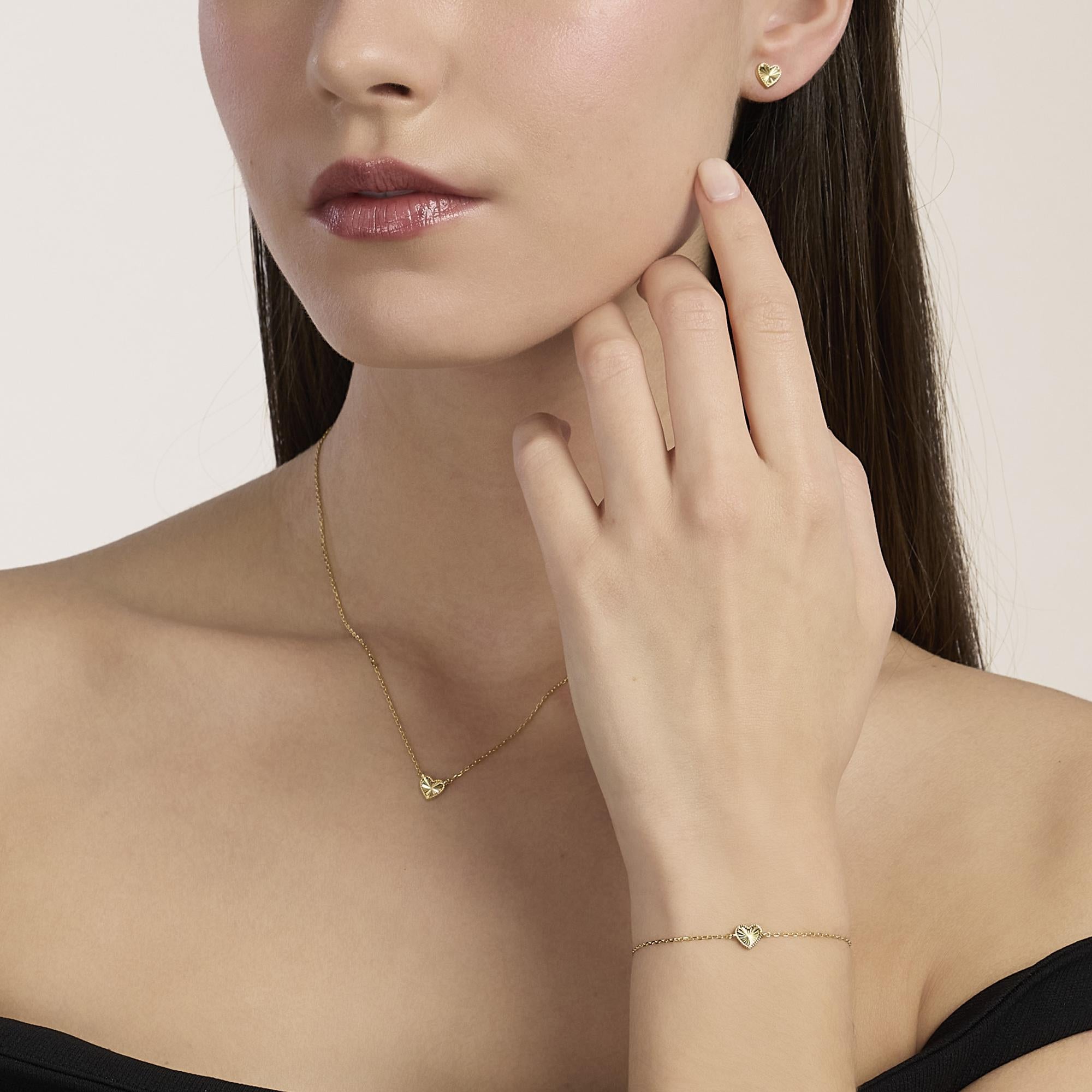 Mabina Donna - Girocollo in argento dorato con cuore VOILÀ - 553906