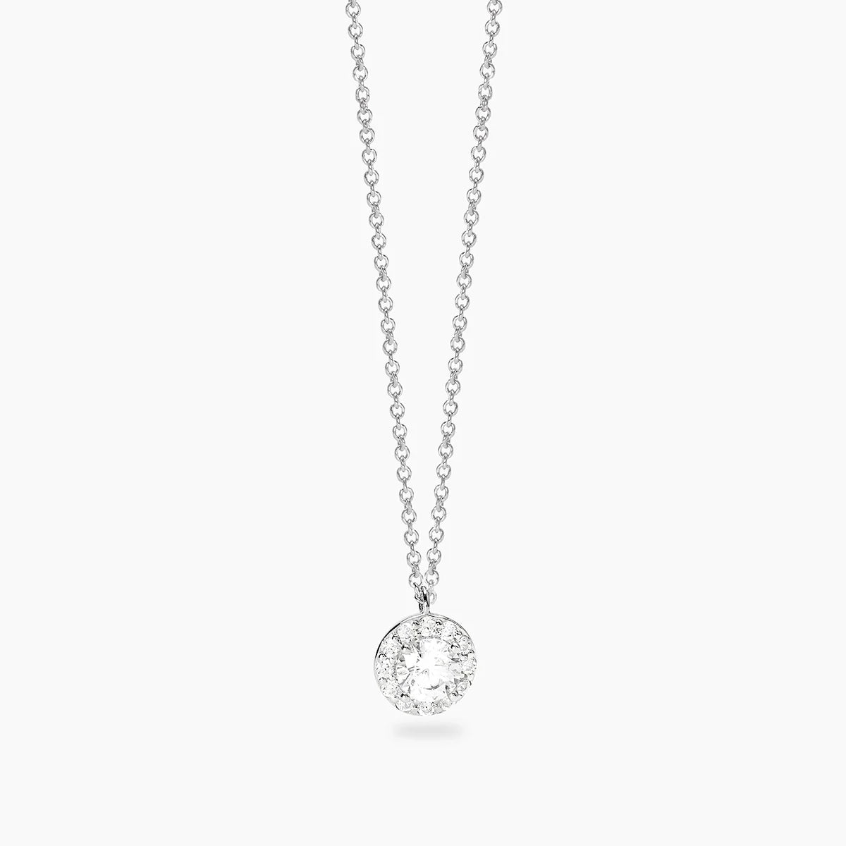 Mabina Donna - Collana punto luce in argento e diamanti lab grown - 553927