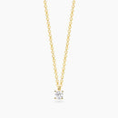 Mabina Donna - Collana in argento dorato punto luce con diamanti lab grown - 553940