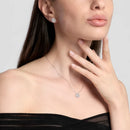 Mabina Donna Girocollo in argento con ciondolo fiore in zirconi - GIARDINO D'INVERNO - 553947