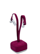 Diana - Orecchini in oro bianco 18kt, con mosaico di diamanti e perle giapponesi - ORPBR086