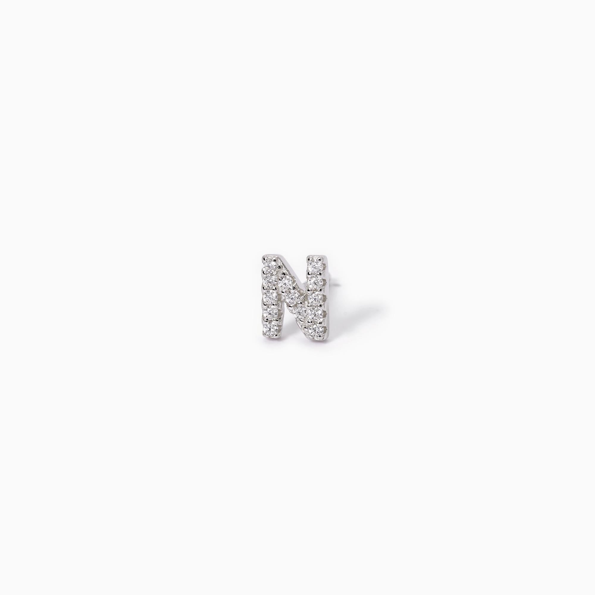 Mabina Donna - Monorecchino iniziale argento con zirconi N - 563569N