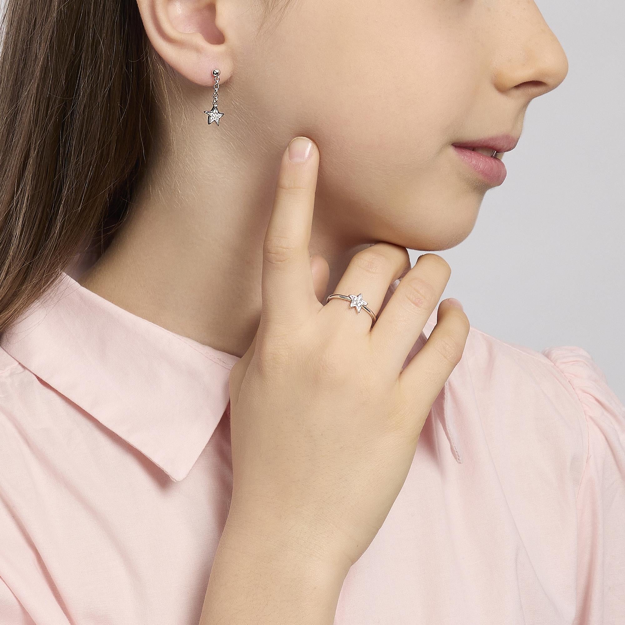 Mabina Junior - Orecchini in argento con stelle pendenti STELLA STELLINA - 563616