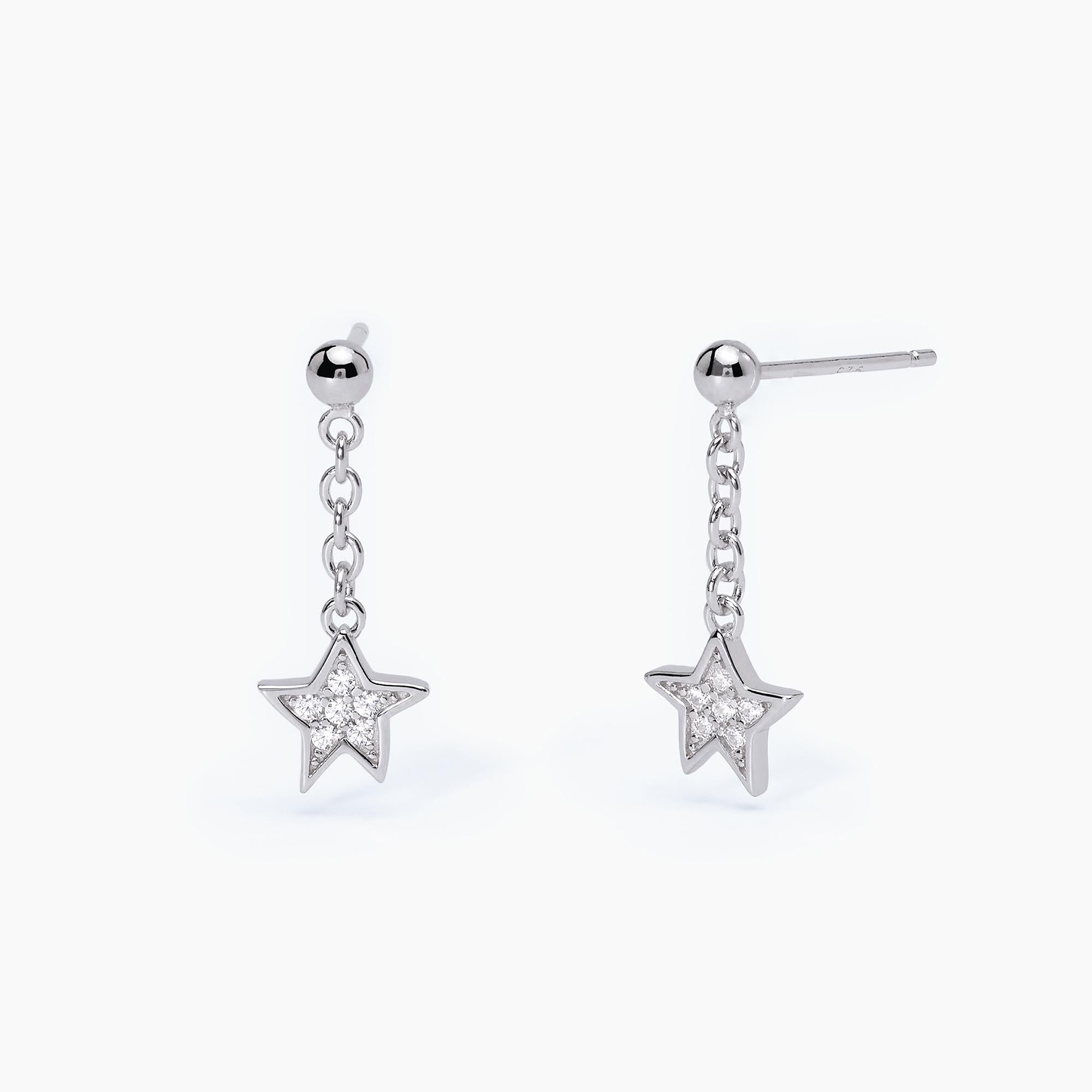 Mabina Junior - Orecchini in argento con stelle pendenti STELLA STELLINA - 563616