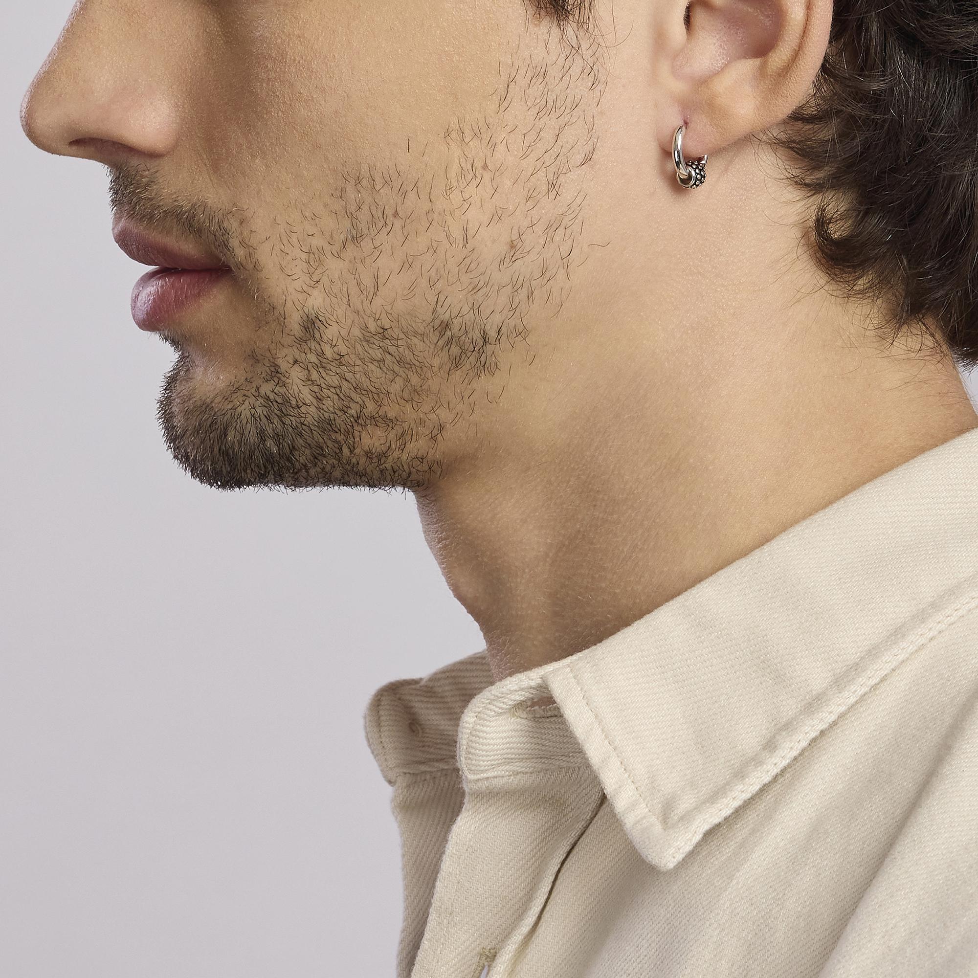 Mabina Man - Hoop earring with studded detail MONOMANIA - 563625