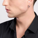 Mabina Man - Silver hoop earring with ANTICONFORMISTA studs - 563634