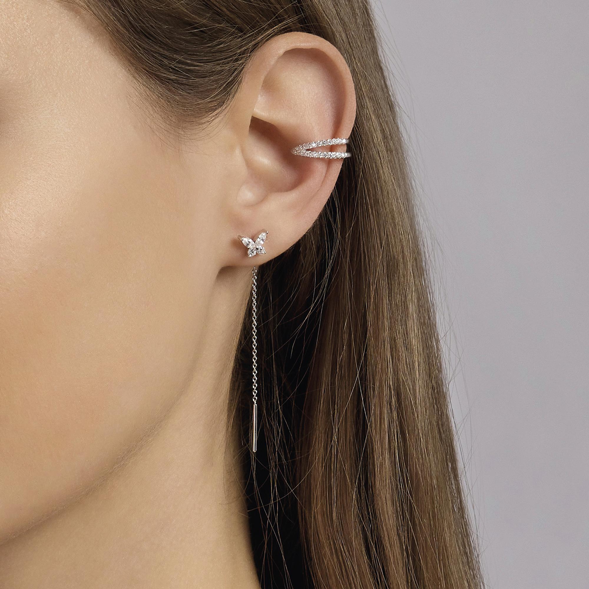 Mabina Donna - Monorecchino ear cuff a doppio cerchio CUFFMANIA - 563667