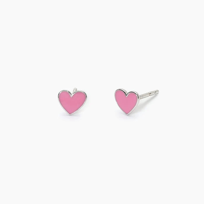 Mabina Junior - Orecchini in argento per bambina con cuoricino rosa
 MON AMOUR - 563688