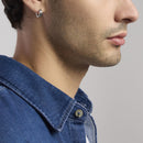 Mabina Man - MONOMANIA silver hoop earring - 563699