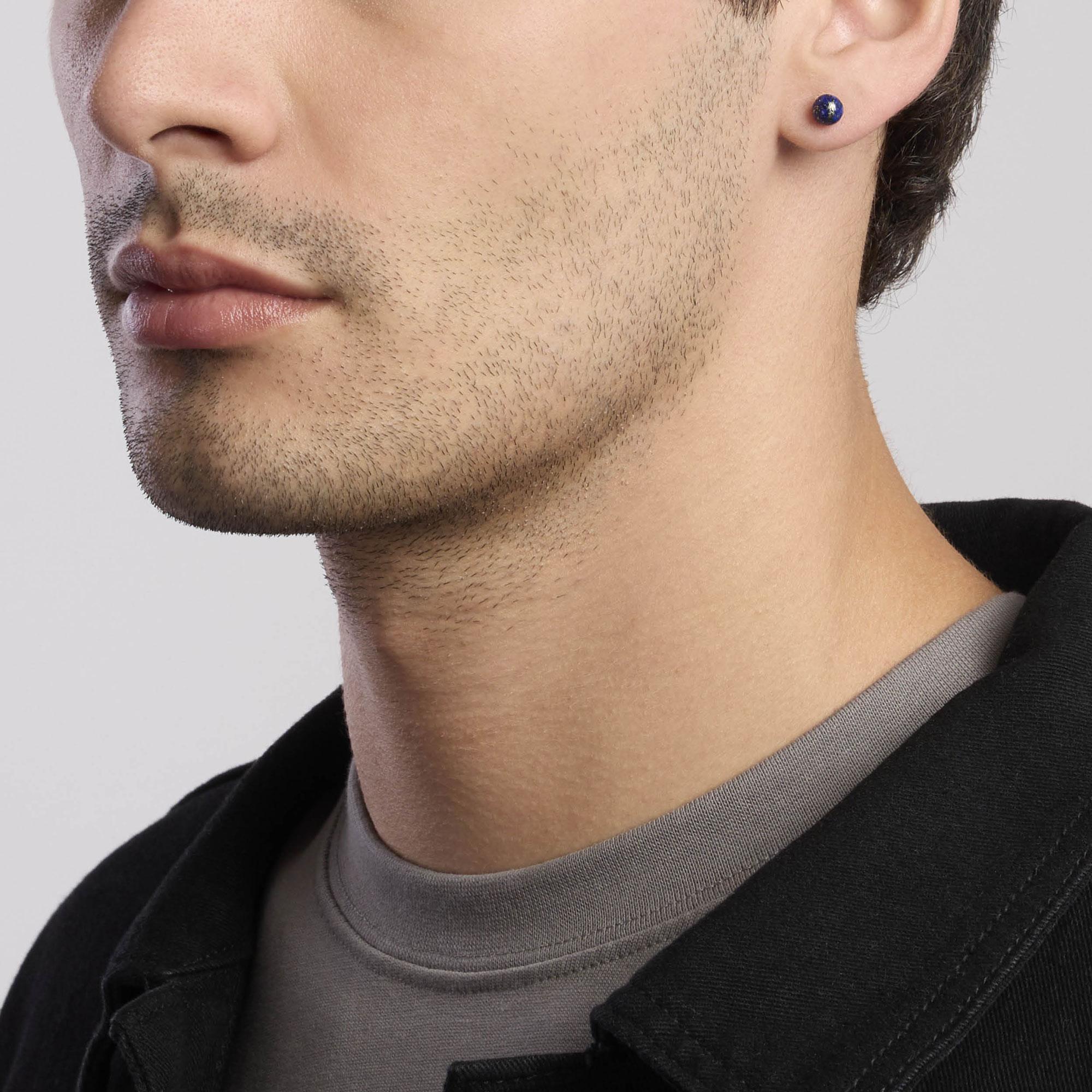 Mabina Man - Silver earring with lapis MONOMANIA - 563704