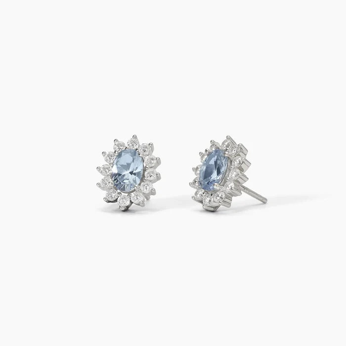 Mabina Donna - Orecchini in argento con acquamarina sintetica COOL OR RÉTRO? - 563714