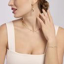 Mabina Woman - Pendant earrings with glass and pearls BEAUTY CODE- 563785