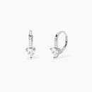 Mabina Donna - Orecchini a monachella con zirconi taglio cuore Rouge - 563856