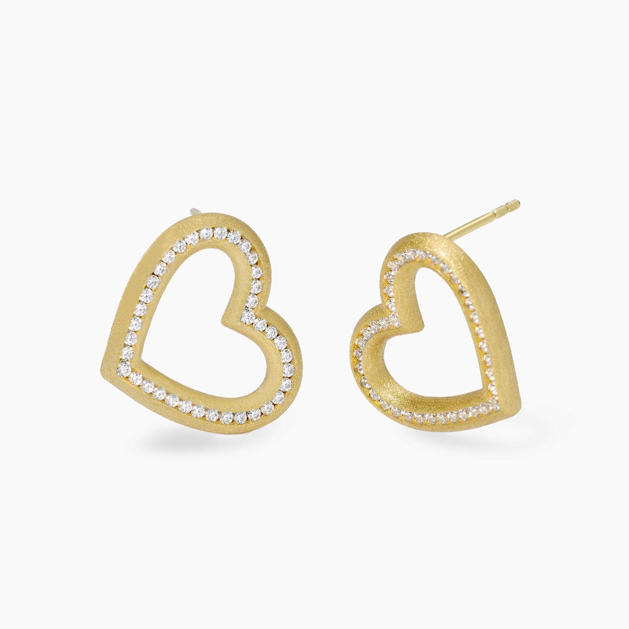 Mabina Donna Orecchini cuore in argento dorato, VERA - 563933