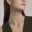 Mabina Donna - Orecchini con cuore pendente in acquamarina sintetica ROUGE - 563949