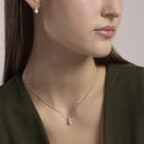 Mabina Donna - Orecchini con cuore pendente in zirconi bianchi ROUGE - 563950