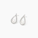 Mabina Donna - Orecchini a goccia con zirconi e perle coltivate ONE - 563967