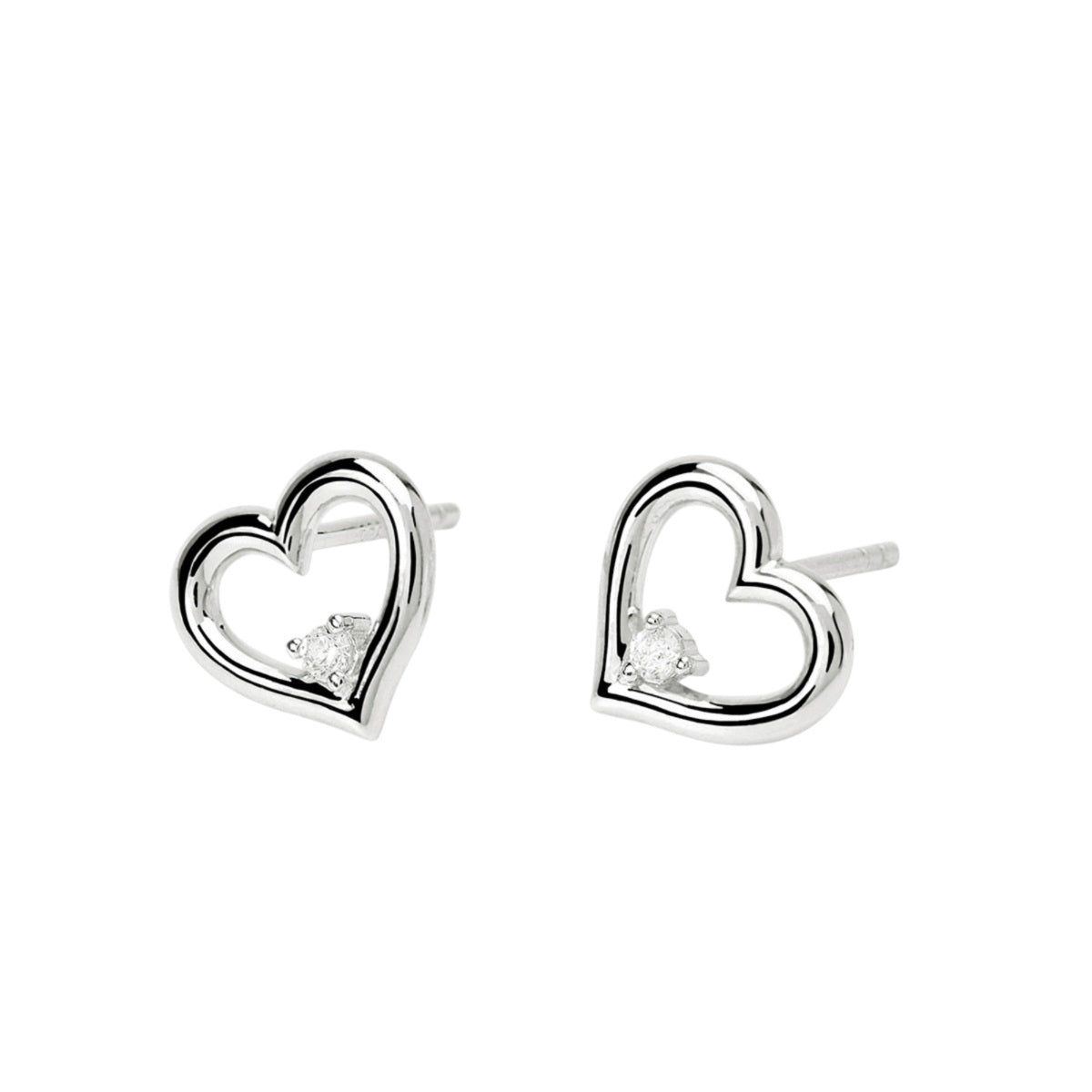 Mabina Donna - Orecchini a cuore con diamanti lab-grown - 563998