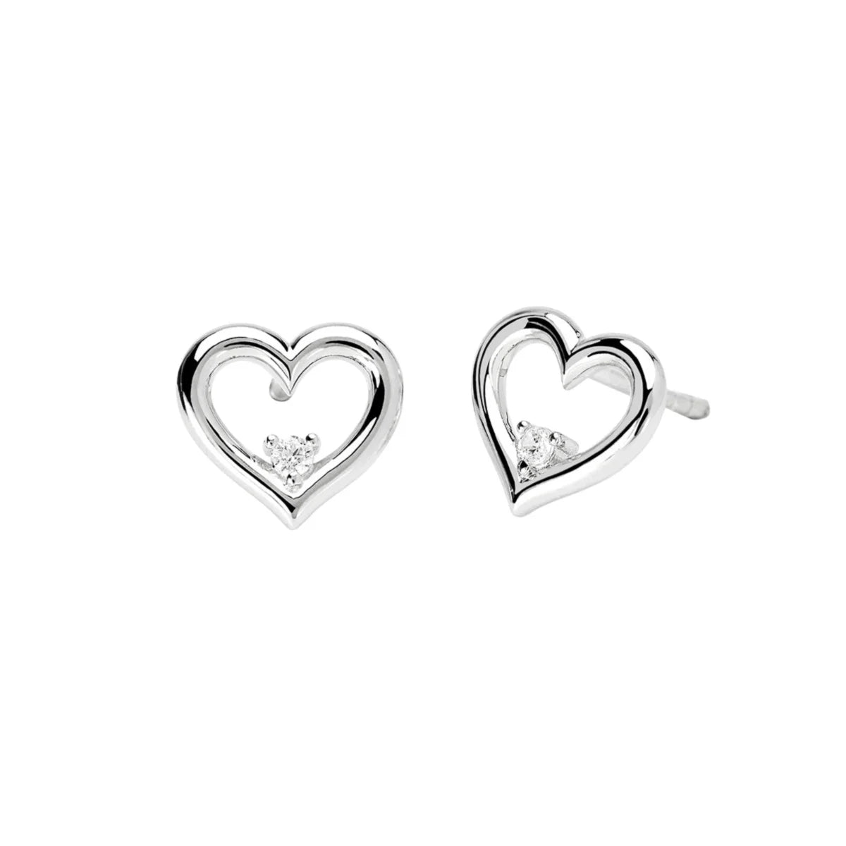 Mabina Donna - Orecchini a cuore con diamanti lab-grown - 563998