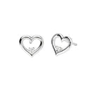 Mabina Donna - Orecchini a cuore con diamanti lab-grown - 563998