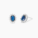 Mabina Donna - Orecchini in argento, zaffiri sintetici e diamanti lab grown - 564010