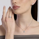 Mabina Donna - Orecchini in argento, topazi sintetici e diamanti lab grown - 564011