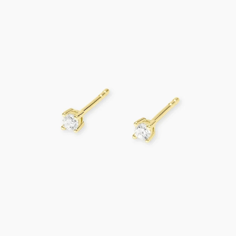 Mabina Donna - Orecchini PUNTO LUCE in argento dorato e diamanti lab grown - 564012