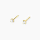 Mabina Donna - Orecchini PUNTO LUCE in argento dorato e diamanti lab grown - 564012