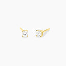 Mabina Donna - Orecchini PUNTO LUCE in argento dorato e diamanti lab grown - 564012