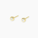 Mabina Donna - Orecchini PUNTO LUCE in argento dorato e diamanti lab grown - 564013