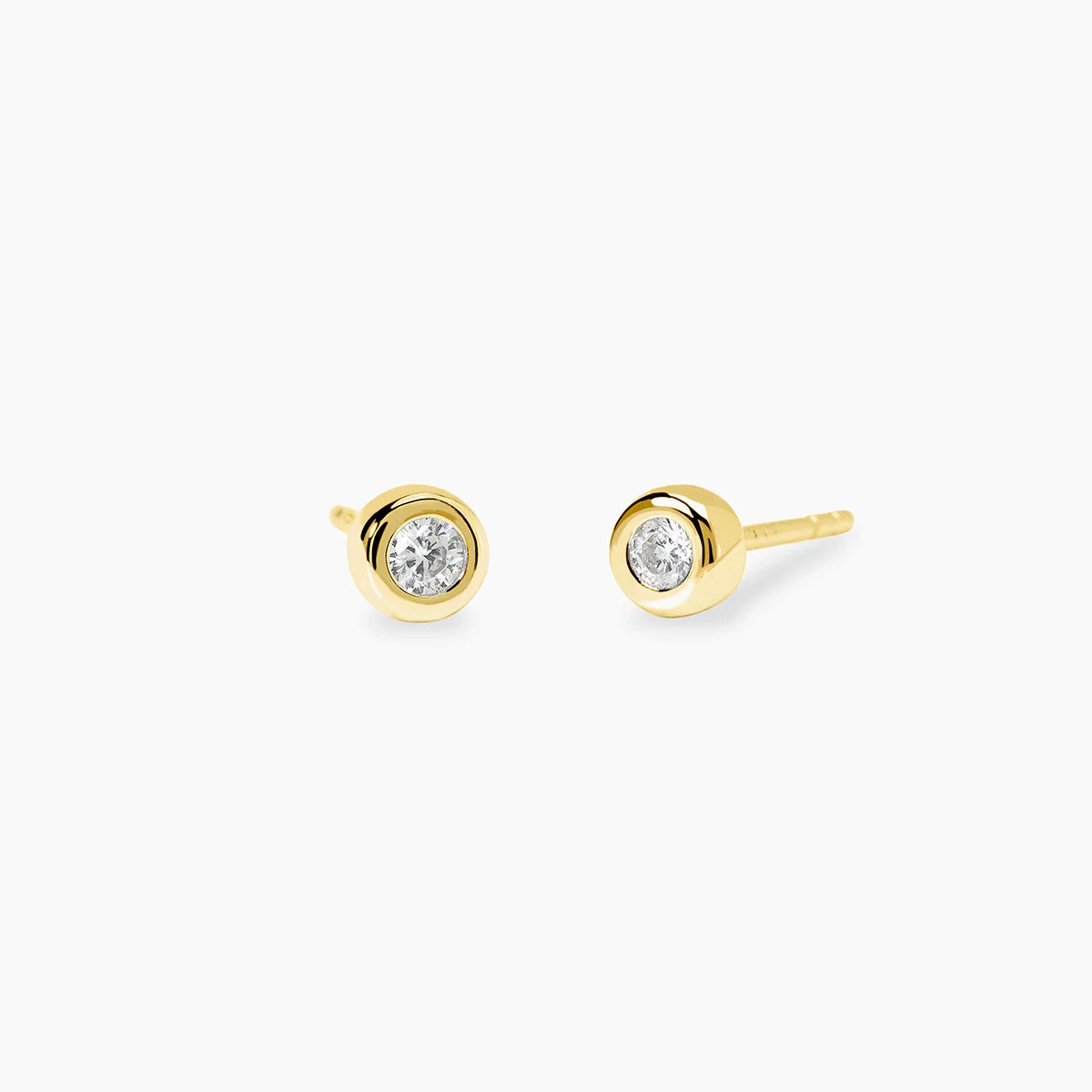 Mabina Donna - Orecchini PUNTO LUCE in argento dorato e diamanti lab grown - 564013