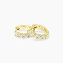Mabina Donna - Orecchini a cerchio in argento dorato e diamanti lab grown - 564014